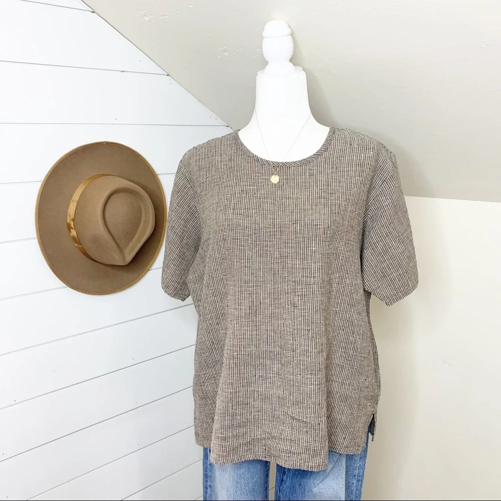 FLAX boxy linen shirt size S - Picture 2 of 10